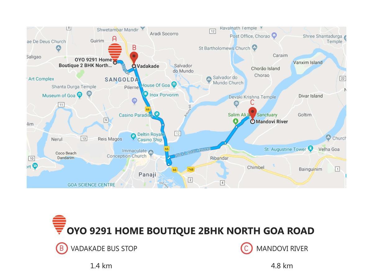 Boutique 2 Bhk North Goa Road Apartment Sangolda Exterior foto